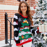 Women's Christmas Tree Knitted Christmas Sweater